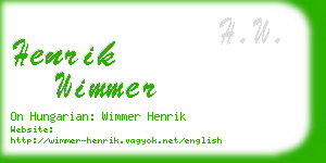 henrik wimmer business card